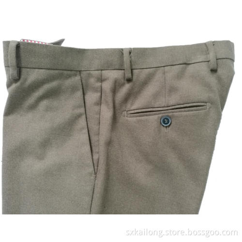 Poly Wool Men's Brown Pants